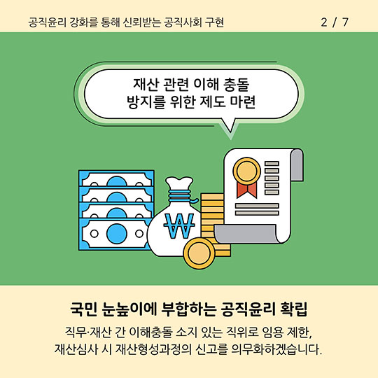 2018 인사혁신 추진과제 - 공직윤리 강화를 통해 신뢰받는 공직사회 구현