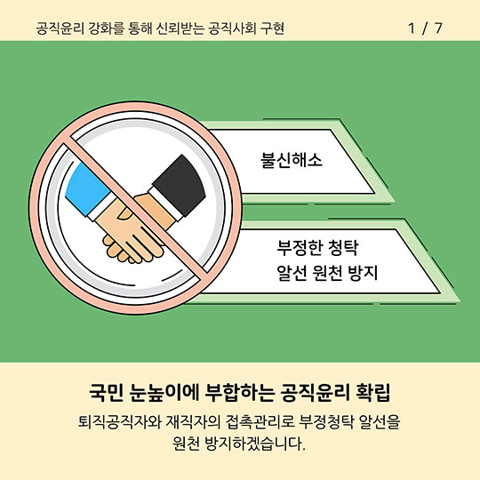 2018 인사혁신 추진과제 - 공직윤리 강화를 통해 신뢰받는 공직사회 구현
