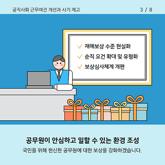 2018 인사혁신 추진과제 - 공직사회 근무여건 개선과 사기 제고