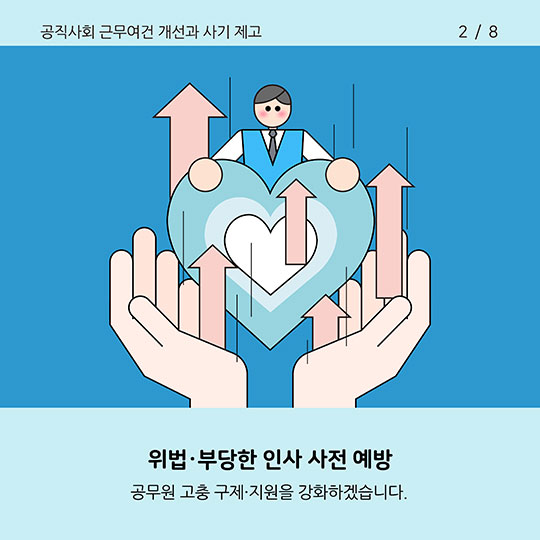 2018 인사혁신 추진과제 - 공직사회 근무여건 개선과 사기 제고