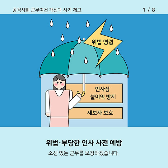 2018 인사혁신 추진과제 - 공직사회 근무여건 개선과 사기 제고