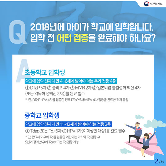 초등학생·중학생 입학 전 꼭 알아야할 예방접종