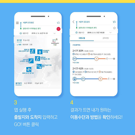 평창 올림픽 가는 길, ‘GO 평창’ 앱 사용하자!