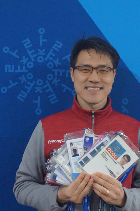 황보순철 씨는 이번 평창동계올림픽으로 세계 4대 대회 자원봉사 그랜드슬램을 달성했다.