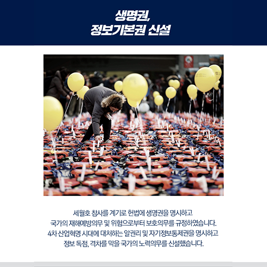 자유롭고 안전하고 인간다운 삶 국민이 중심인 개헌