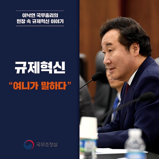 이낙연 국무총리의 현장 속 규제혁신 이야기