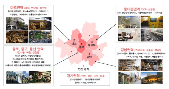 크래프트위크 2018 주요권역 스팟 (출처=KCDF).