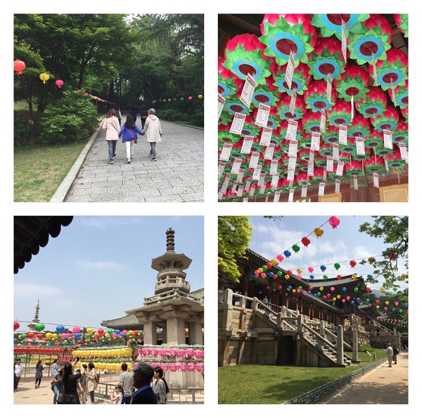 석가탄신일 준비로 축제 분위기였던 불국사.