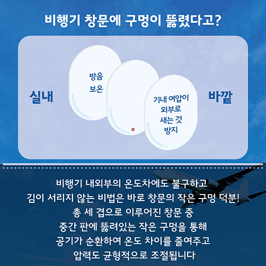 비행기 창문의 숨겨진 비밀