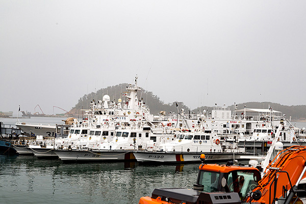 충청남도 태안 일대를 책임지는 해양경찰선들