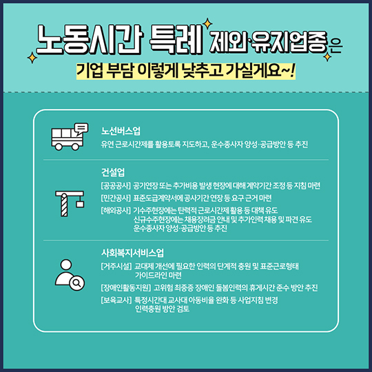 주 52시간 근로 단축…