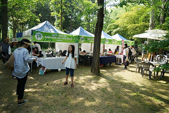 숲속 자연물을 재료로 무한한 상상력을 더해주는 오감숲