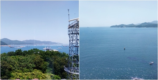 오동도 등대에서 바라본 전망.