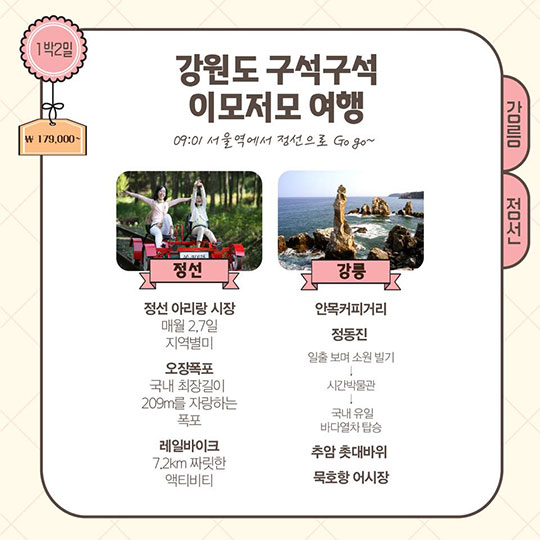 4명이 5만원에 KTX 타고 강릉 가는 법
