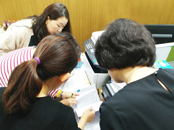 학교급식모니터 점검현장.