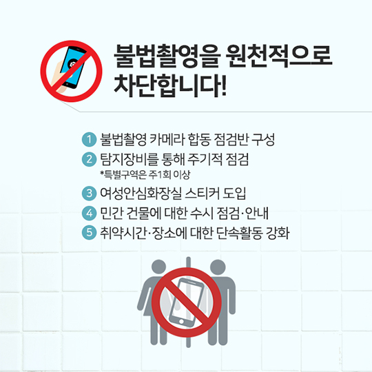 불법 몰래카메라 촬영 근절