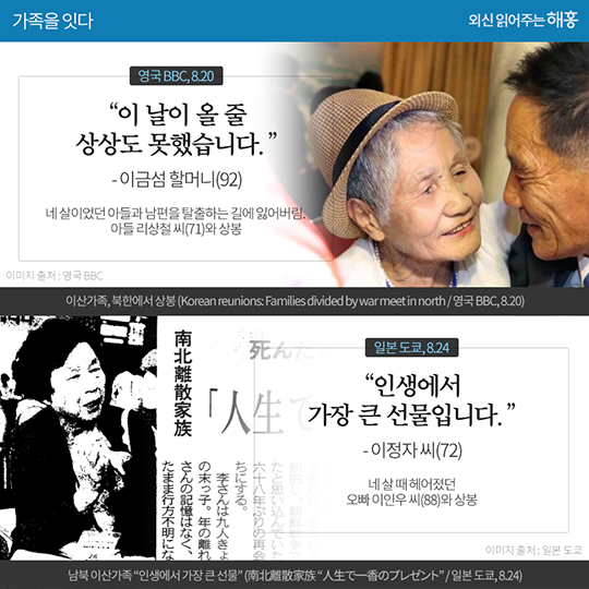 외신의 관심도 함께 한 ‘2018년 이산가족 상봉’