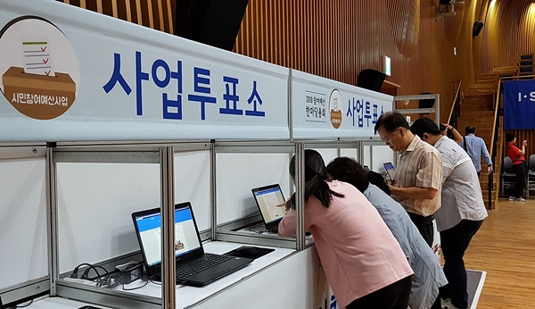 서울시시민참여예산한마당 총회에서 마지막 투표를 진행, 최종사업이 결정됐다.
