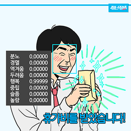 휴가비를 받았습니다!