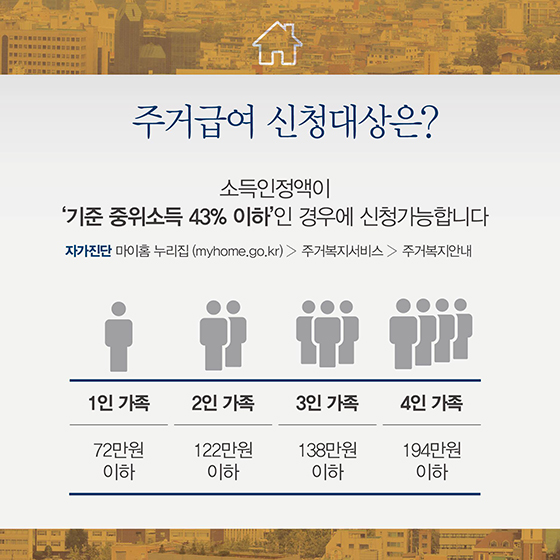10월부터 주거급여 부양의무자 기준 폐지