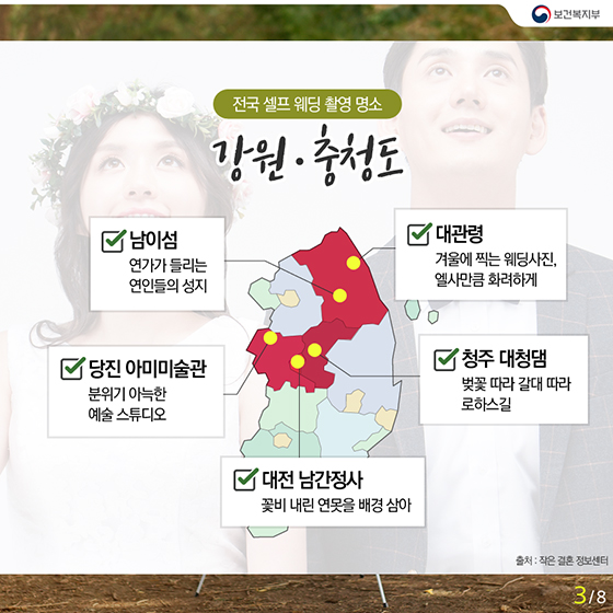 전국 셀프웨딩 촬영지 추천 명소는?