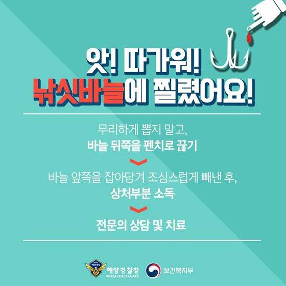 ‘바다낚시’ 응급 상황 별 처치 방법