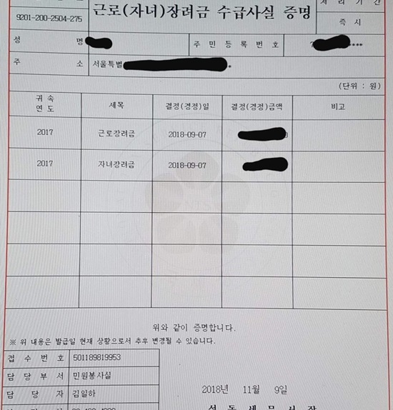 근로장려금 도움을 많이 받았다는 자영업 부부.
