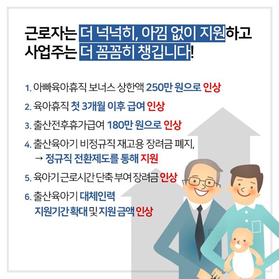 새해 달라지는 출산육아기 근로자·사업주 지원 정책