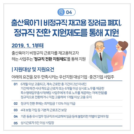 새해 달라지는 출산육아기 근로자·사업주 지원 정책