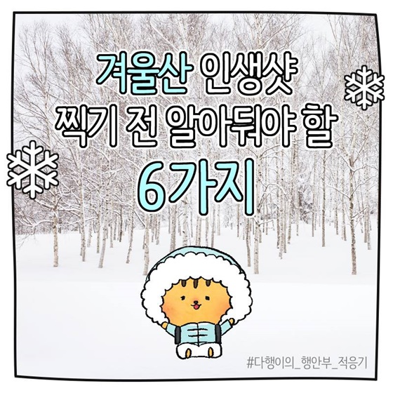 겨울산 인생샷 찍기 전 알아둬야 할 6가지