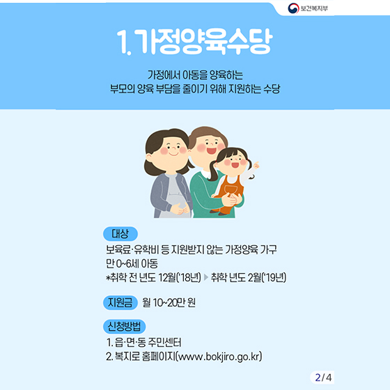“이건 꼭 받아야 해!”…가정양육지원정책 3가지