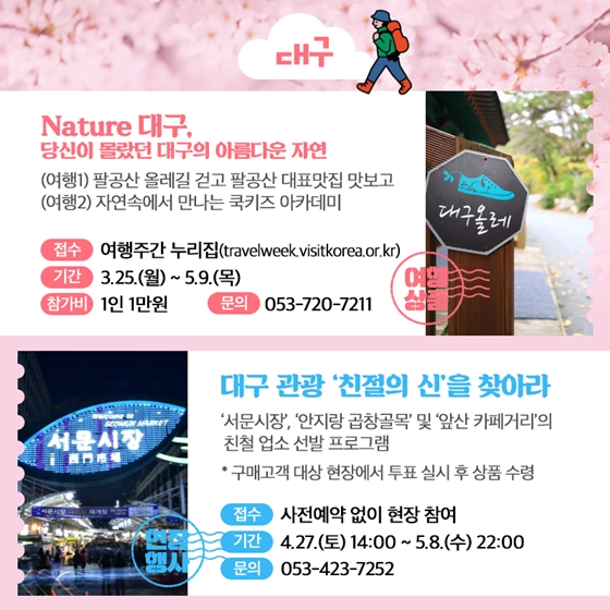 ‘봄 여행주간’ 지역 대표 프로그램