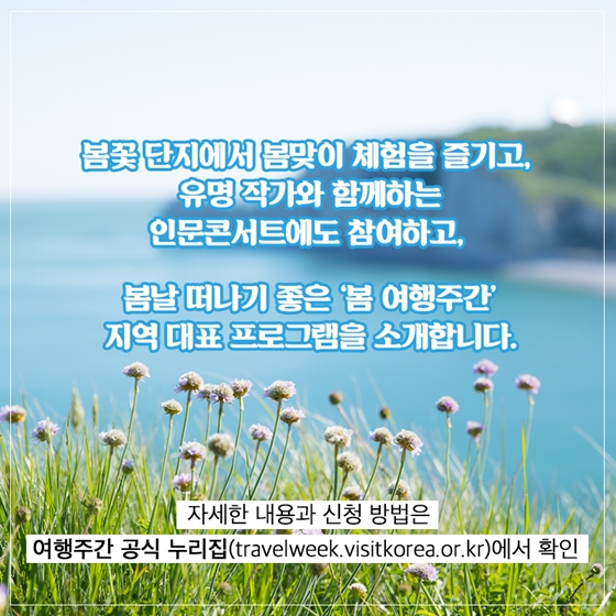 ‘봄 여행주간’ 지역 대표 프로그램