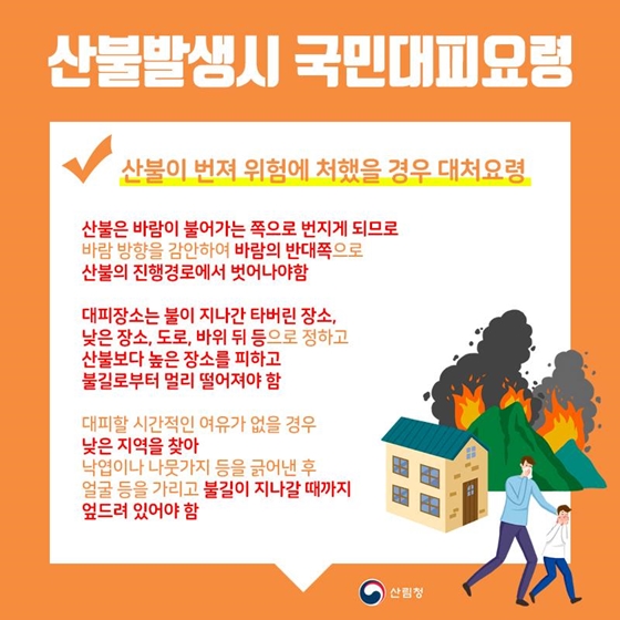 산불 발생 시 국민행동요령
