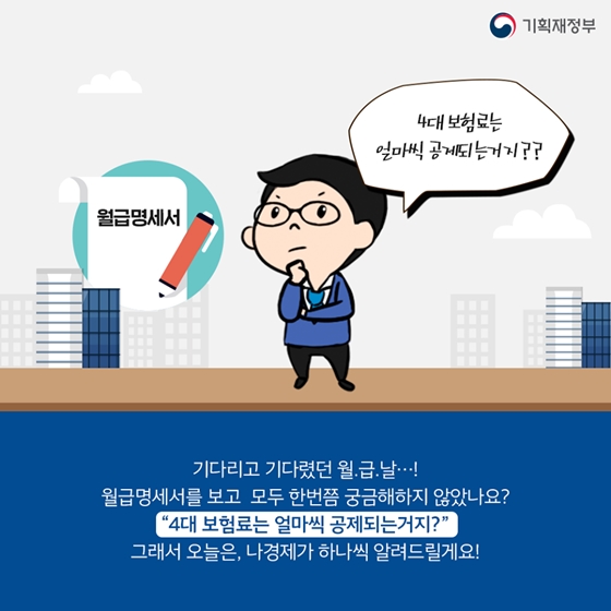 내 월급에서 빠져나가는 4대 보험료, 얼마씩 공제되나?