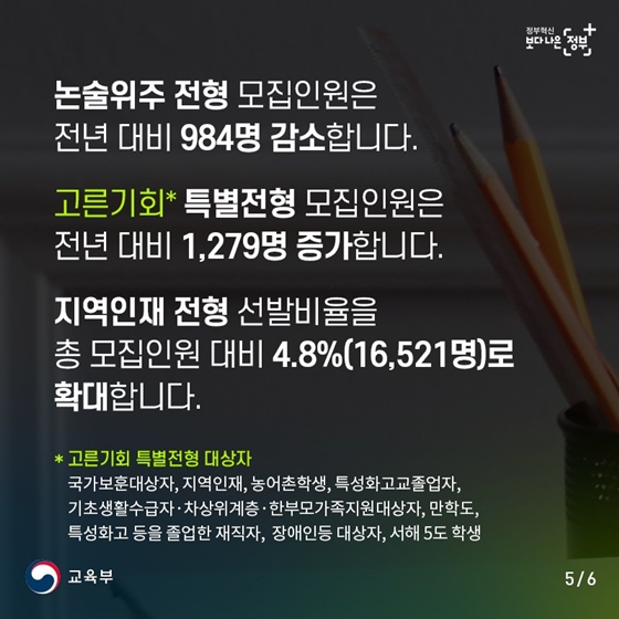 2021학년도 대학입학전형 시행계획