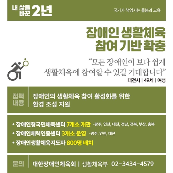 「내 삶을 바꾼 2년」 ⑩ 장애인