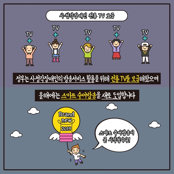 시·청각 장애인의 편리한 방송시청을 지원합니다
