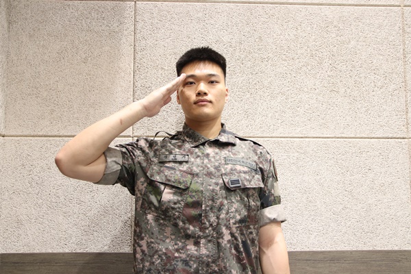 강연을 들은 수도방위사령부 헌병단 신민기 상병. 