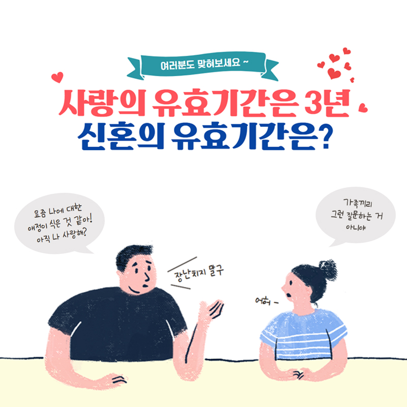 사랑의 유효기간은 3년, 신혼의 유효기간은?