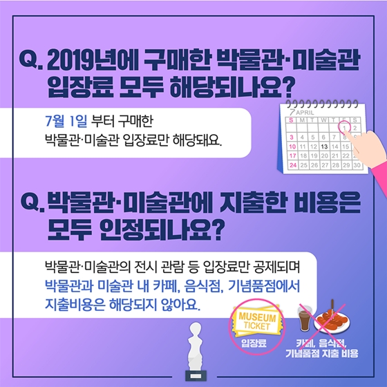 박물관·미술관 입장료도 연말정산 신용카드 소득공제 받으세요