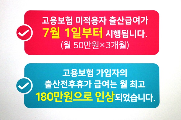 고용보험 적용자 출산급여 월 최대 180만원