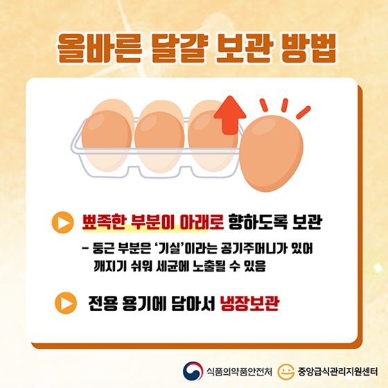 “뾰족한 부분이 아래로” 달걀 바로 알기