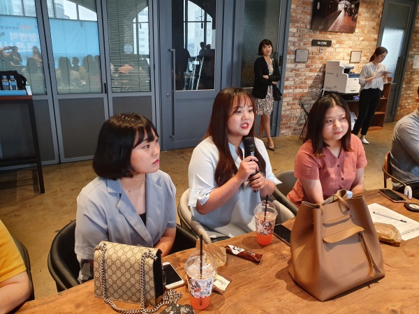 일반부 우승을 차지한 호지리팀의 한 팀원이 응모하게 된 동기에 대해 이야기하고 있다.