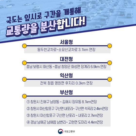 여름 휴가길 막힌다면 우회도로로!…휴가철 특별교통 대책