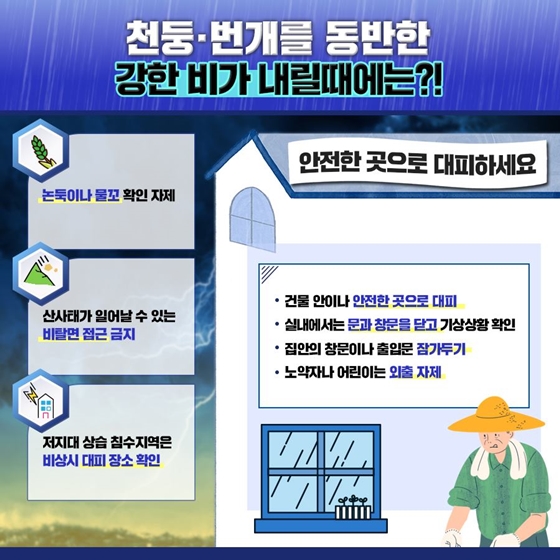 태풍, 집중호우 대비, 이렇게 하세요