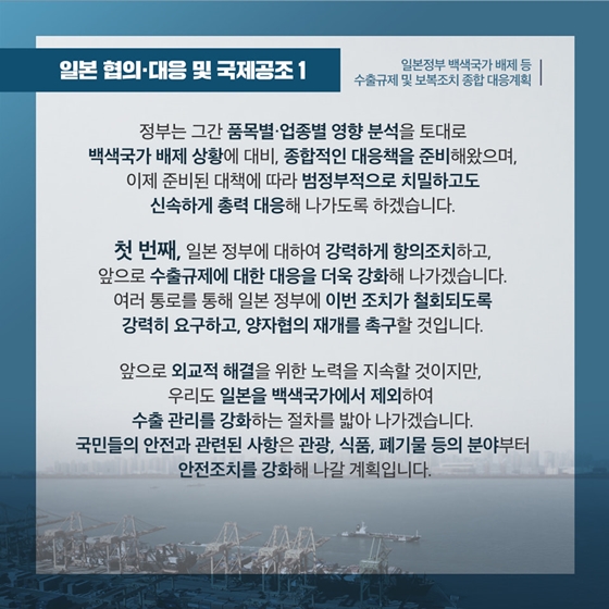 수출규제 및 보복조치 종합 대응계획