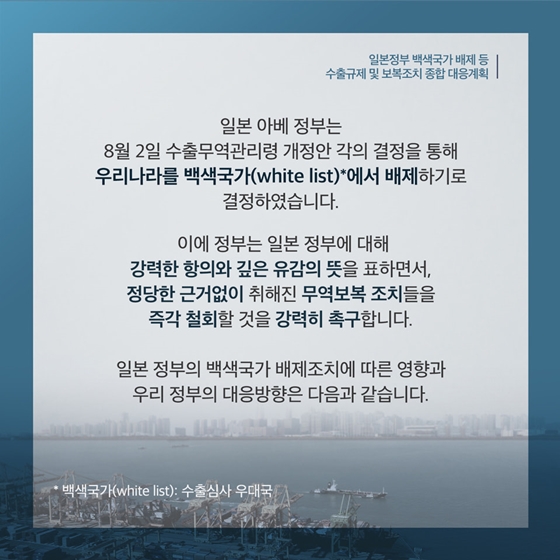 수출규제 및 보복조치 종합 대응계획