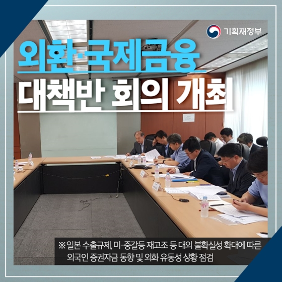 외환 국제금융 대책반 회의 개최