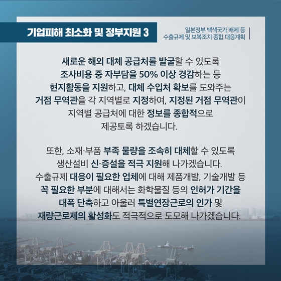 수출규제 및 보복조치 종합 대응계획